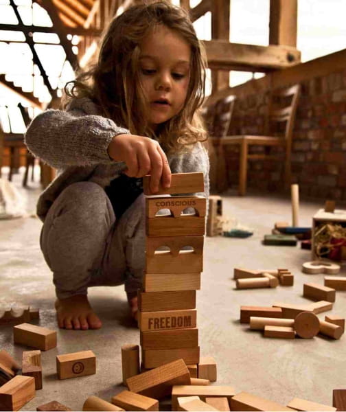 Wooden Story - Drewniane Klocki w Skrzynce – Naturalne, 30 Elementów