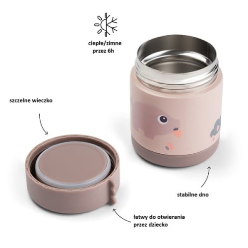 Done by Deer - Done by Deer Termos Obiadowy Dla Dziecka 300ml Tiny Farm Powder