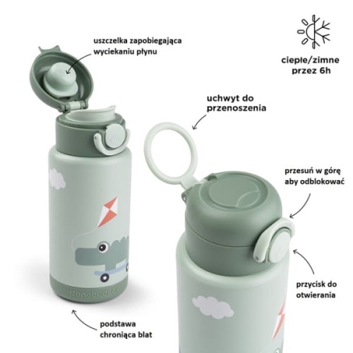 Done by Deer - Done by Deer Butelka Termiczna 340ml Playground Green