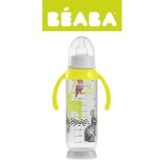 Beaba  -  Butelka Antykolkowa z Uchwytem 330ml Bunny Yellow
