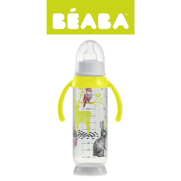 Beaba  -  Butelka Antykolkowa z Uchwytem 330ml Bunny Yellow