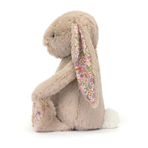 Jellycat  -  Przytulanka Maskotka Blossom Petal Królik Beżowy Kolorowe Uszy 31cm