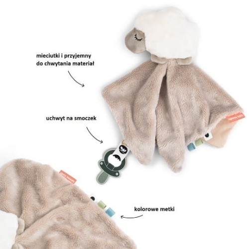 Done by Deer -  Kocyk Przytulanka Dla Niemowlaka Owieczka Sheepy San