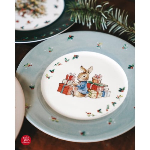 Petit Jour Paris - Talerz fi 20 cm Peter Rabbit Christmas Gifts
