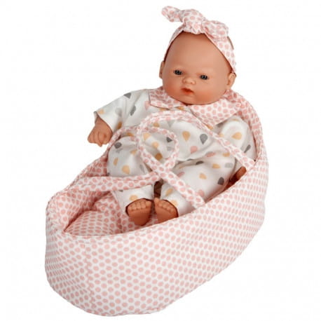 Barrutoys  -  Nosidełko dla Lalek Dots Pink 36 cm