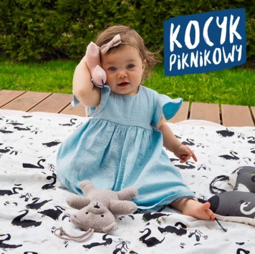 La Millou  -  Velvet Collection  -  koc Picnic z Kieszonką, Mata do Zabawy xl  -  Paradise  -  Khaki