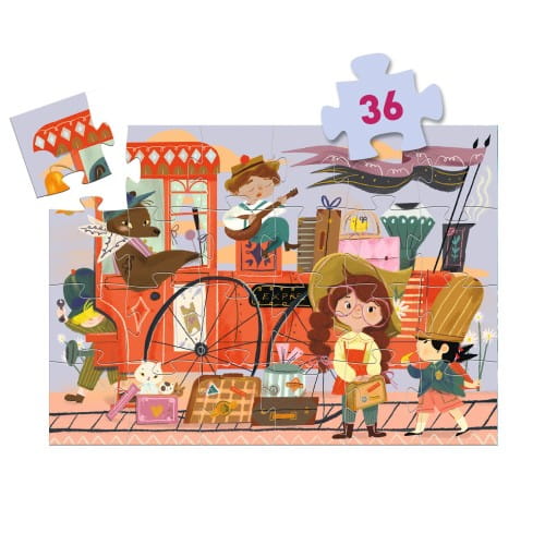 Puzzle Tekturowe Djeco - Mia w Podróży, 36 Elementy