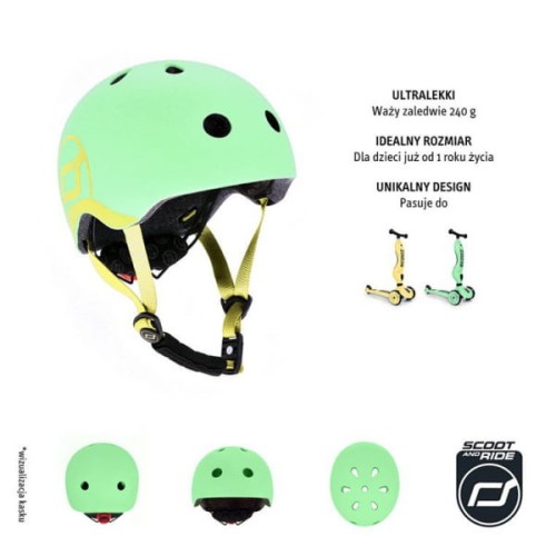 Scootandride  -  Kask xxs - s dla Dzieci 1 - 5 lat Kiwi