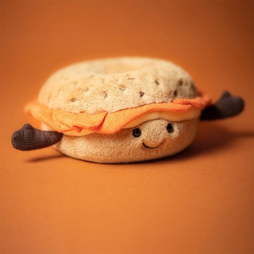 Jellycat  -  Przytulanka Maskotka Amuseables Bagel Zabawny Bajgiel 14 cm