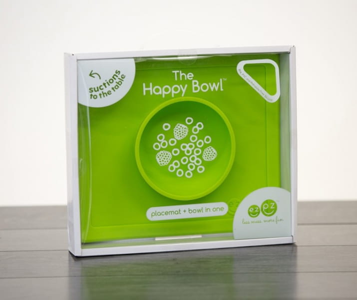 Ezpz  -  Silikonowa Miseczka z Podkładką 2w1 Happy Bowl Zielona
