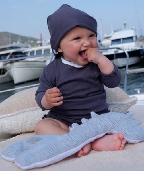 Bamboom  -  Czapeczka Bambusowa Beanie, Ciemnoszara, 0m+