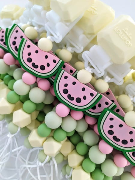 Loulou Lollipop  -  Silikonowa Zawieszka do Gryzaka i Smoczka Arbuz