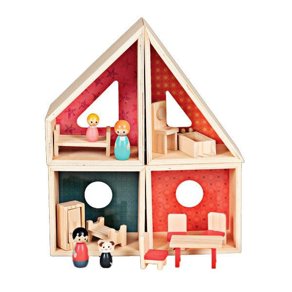Egmont Toys® - Drewniany Domek Dla Lalek z Figurkami i Wyposażeniem