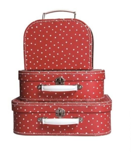 Egmont Toys® - Egmont Zestaw Walizek 3 Pcs Red And Dots