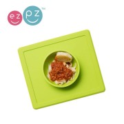 Ezpz  -  Silikonowa Miseczka z Podkładką 2w1 Happy Bowl Zielona