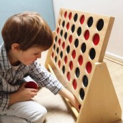Egmont Toys® - Cztery w Rzędzie, Drewniana Gra  -  Wersja Duża | Egmont Toys®