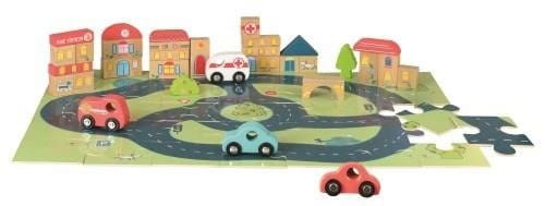 Egmont Toys® - Drewniane Puzzle, Miasto i Samochodziki | Egmont Toys