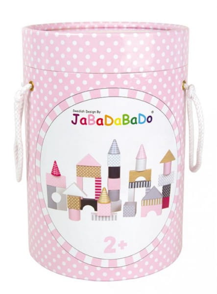 Jabadabado  -  Klocki Drewniane 50 Szt.  -  Różowe