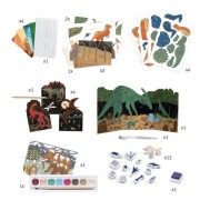 Djeco         -         Duży Zestaw Kreatywny  Świat Dinozaurów 6w1 Dj09331
