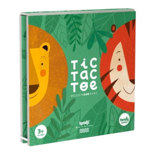 Londji  -  Drewniana gra tic tac toe lew i Tygrys