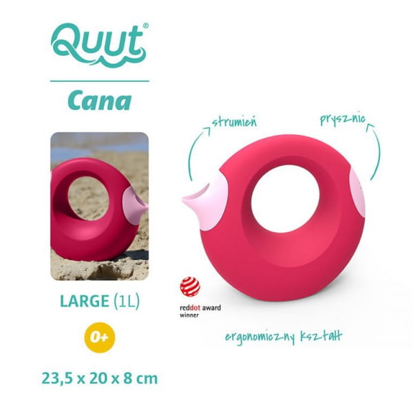 Quut - Konewka Duża Cana Cherry red + Sweet Pink