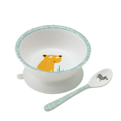 Maison Petit Jour® - Miseczka Dla Dzieci z Przyssawką i Łyżką, Seria Sawanna | Maison Petit Jour®
