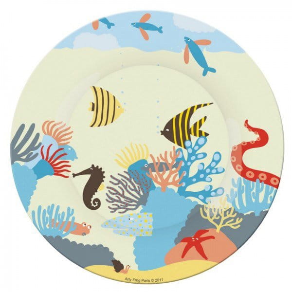 Maison Petit Jour® - Talerz Deserowy fi 20 cm Dla Dzieci, Seria Morze  -  Rafa Koralowa | Maison Petit Jour®