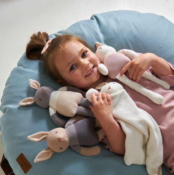 ThreadBear Design - Przytulanka z Bawełny Organicznej Gots, Grey Bunny, Threadbear Design