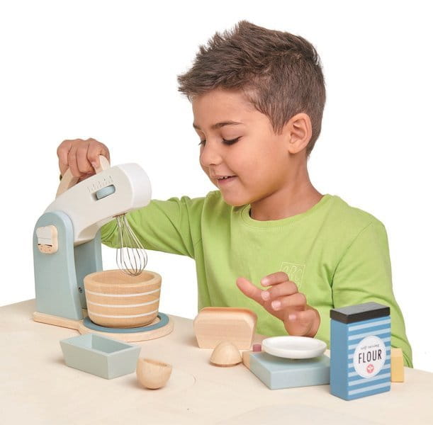 Tender Leaf Toys - Drewniany Mikser z Zestawem do Pieczenia, Mini Chef