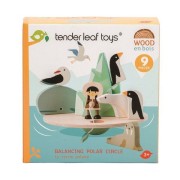 Tender Leaf Toys - Drewniana Gra Zręcznościowa  -  Balansujący Biegun Polarny