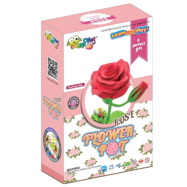 JumpingClay - Jumping Clay | Zestaw Kreatywny Doniczka  -  Róża