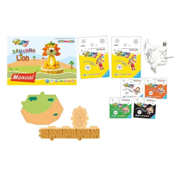 JumpingClay - Jumping Clay | Zestaw Kreatywny Sawanna  -  Lew