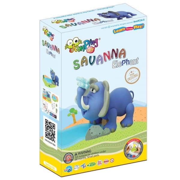 JumpingClay - Jumping Clay | Zestaw Kreatywny Sawanna  -  Słoń