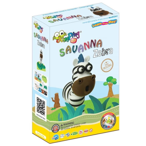 JumpingClay - Jumping Clay | Zestaw Kreatywny Sawanna  -  Zebra