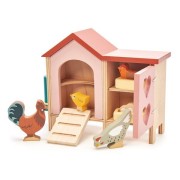 tender leaf toys - Drewniane Figurki do Zabawy  -  Kurnik z Kurami