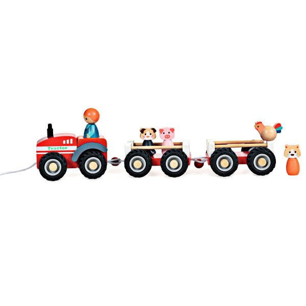 Egmont Toys® - Drewniany Ciągnik z Przyczepami | Egmont Toys®