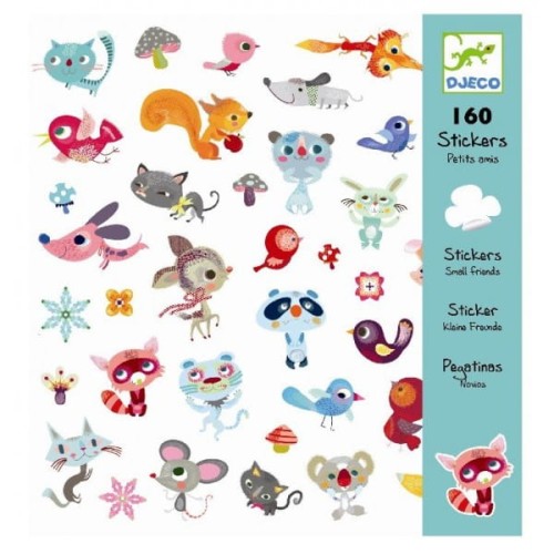 Djeco  -  Zestaw Naklejek 160 Sztuk Mali Przyjaciele Dj08842