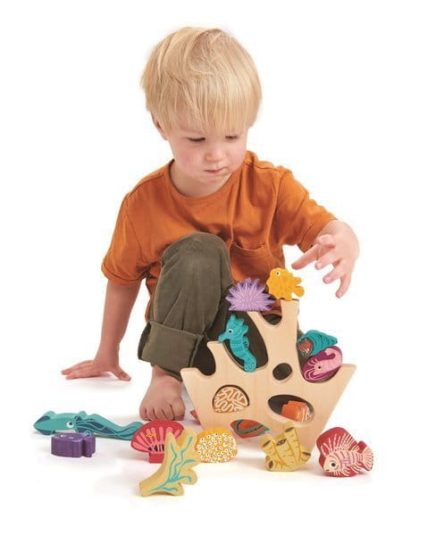 tender leaf toys - Drewniana Gra Zręcznościowa  -  Mieszkańcy Rafy, Tender Leaf Toys