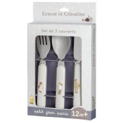 Petit Jour Paris® - Zestaw Sztućców Dla Dziecka, 3 El., Ernest i Celestyna | Petit Jour Paris®