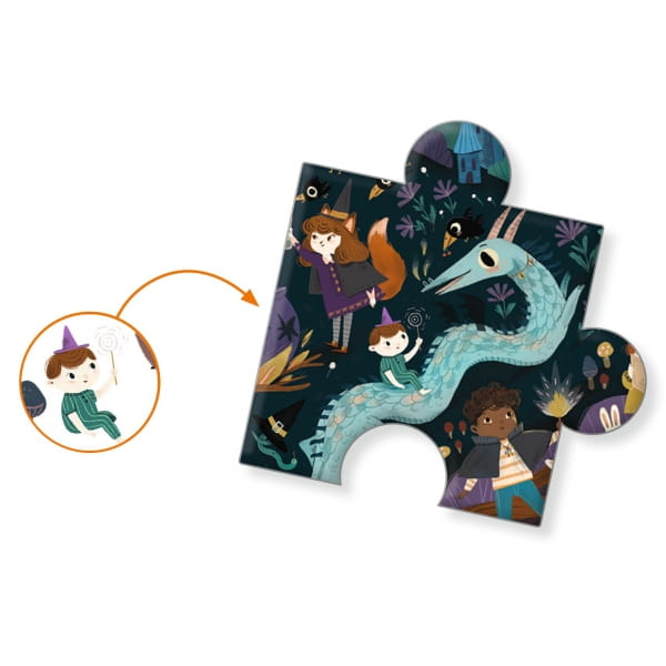 Djeco             -             Puzzle Uczniowie Czarnoksiężnika  -  54 Elementów Dj07565