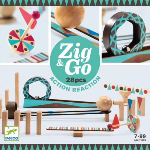 Djeco  -  tor do Układania Zig&amp;go 28 Elementów