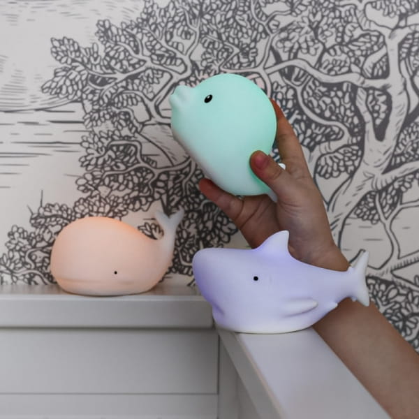 Rabbit&amp;Friends - Zestaw Mini Morskie Lampki Silikonowe Białe 3 Szt.