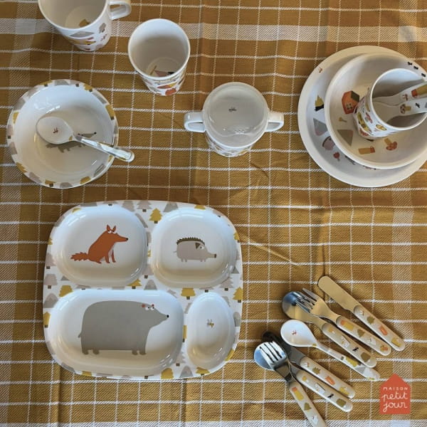 Maison Petit Jour® - Zestaw Naczyń i Sztućców Dla Dziecka, 5 El., Przygoda! | Maison Petit Jour®