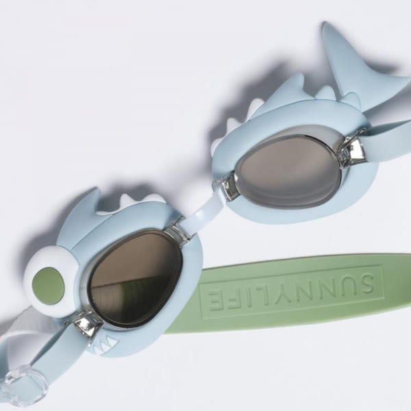 Sunnylife -  Okulary Pływackie Dla Dzieci   -  Shark Tribe, Khaki