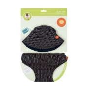 Lassig  -  Zestaw Kapelusz i Majteczki do Pływania z Wkładką Chłonną Polka Dots Navy uv 50+