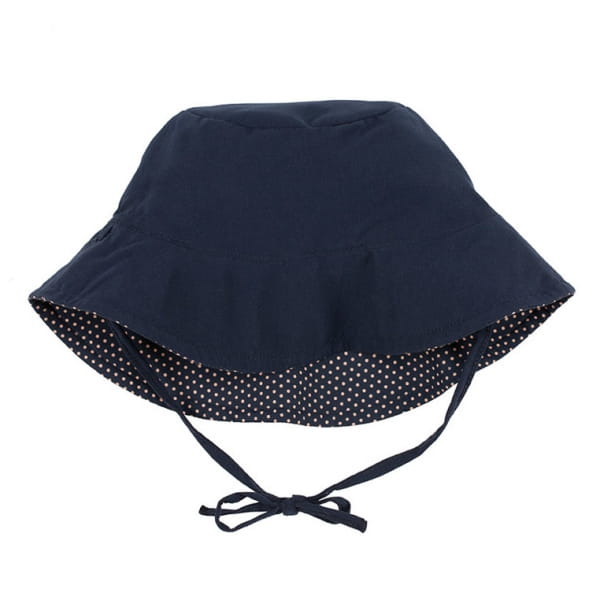 Lassig  -  Kapelusz Czapka Dwustronny Polka Dots Navy uv 50+