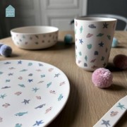 Maison Petit Jour® - Zestaw Naczyń i Sztućców Dla Dziecka, 4 El., Morze | Maison Petit Jour®
