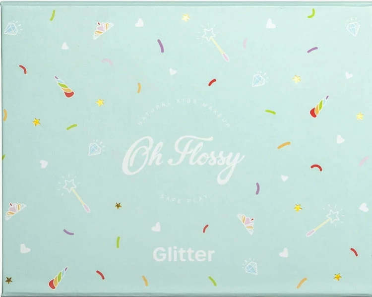 Oh Flossy - Oh Flossy, Brokatowy Zestaw do Malowania Twarzy Sparkly, Bio Brokat, Roślinna Formuła