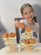 Egmont Toys® - Drewniana Gra Zręcznościowa, Balansujące Wiewiórki | Egmont Toys®