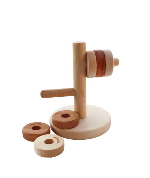 Wooden Story - Drewniana Układanka Montessori Horyzontalna Wieża